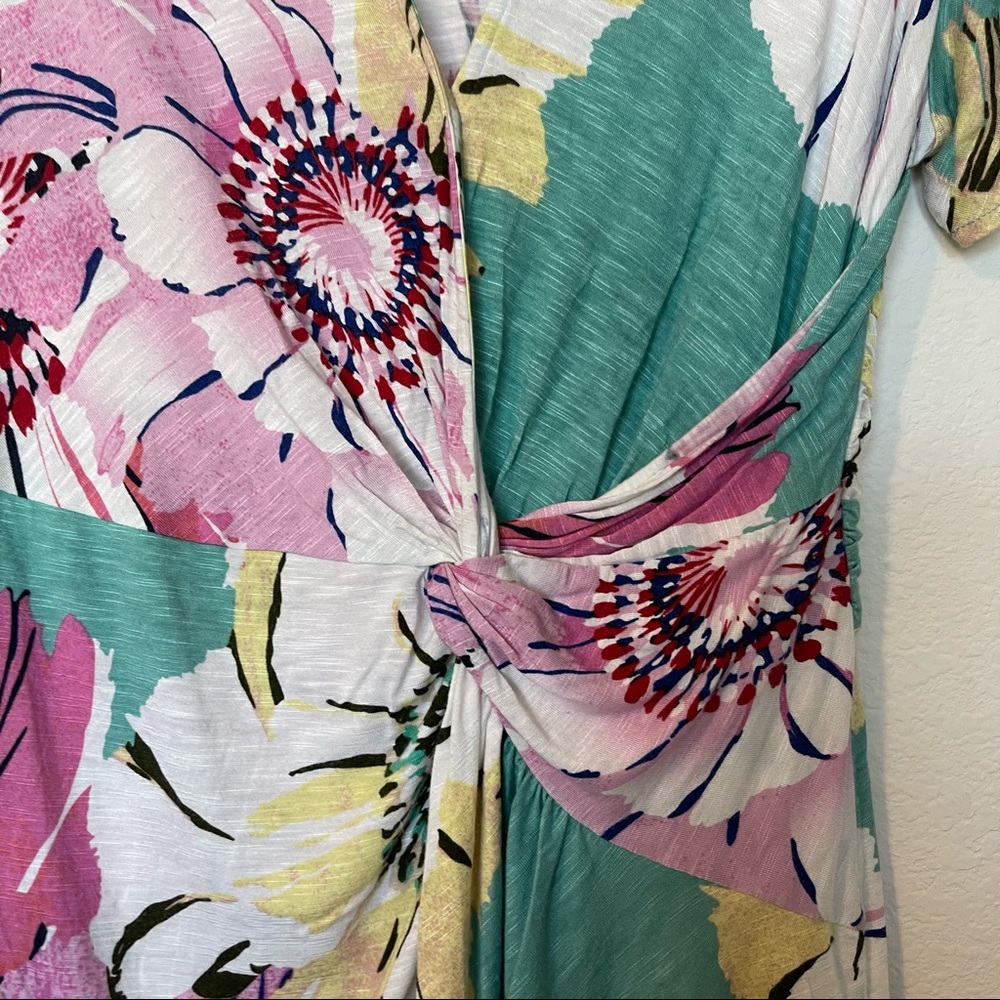 Deletta Anthropologie Azores Top Twist Floral Top - Picture 6 of 7